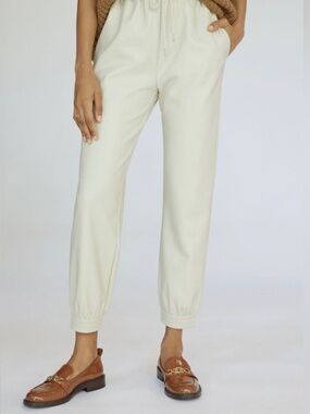 Anthropologie Avec Les Filles Sleek Faux Leather Joggers